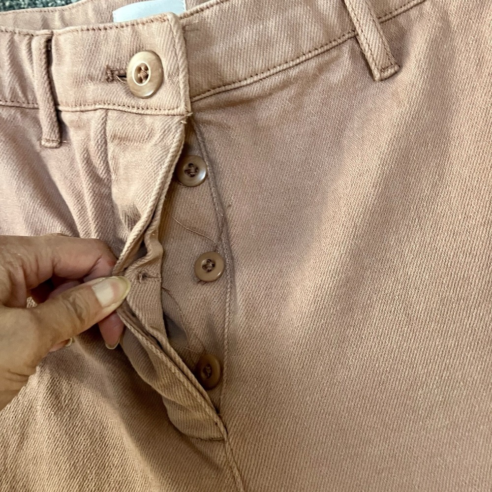 Aritzia Wilfred Free Sz 4 Pants Women's Beige/Pink‎ Cargo Twill Straight Leg - Picture 3 of 11